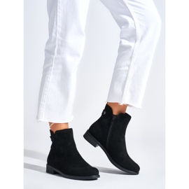 Bottines femme en daim noir le noir 3