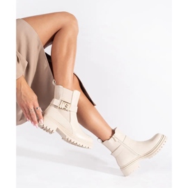 Seastar Bottines classiques crémeuses avec bride décorative beige 3