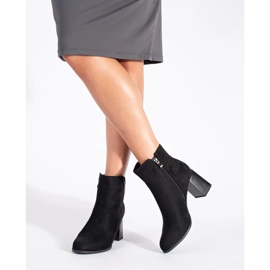 Bottines noires en daim le noir 3