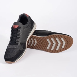 Vico Chaussures de sport à lacets noires pour hommes 2