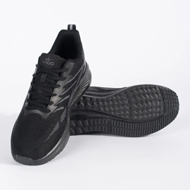 Vico Chaussures de sport en mesh noires pour hommes 2