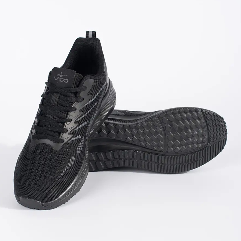 Vico Chaussures de sport en mesh noires pour hommes le noir 2