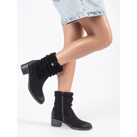 Bottes de cowboy en cuir noir pour femmes de Sergio Leone 1