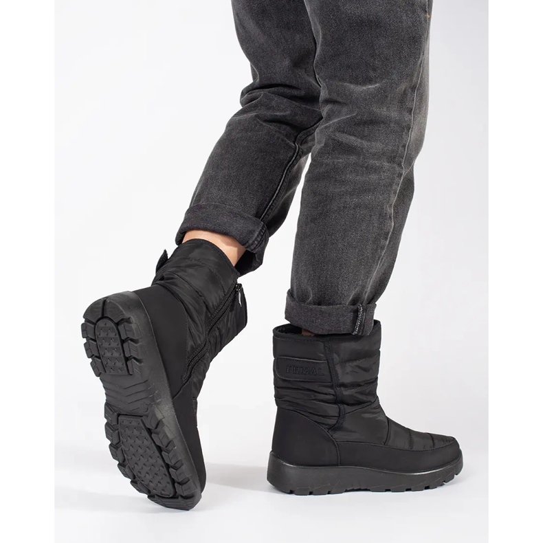 Bottes de neige isolées noires pour femmes le noir 2