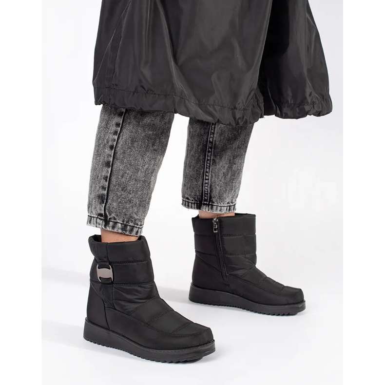 Bottes de neige confortables noires pour femmes le noir 1 Bottes de neige confortables noires pour femmes le noir 1