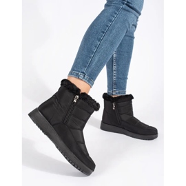 Bottes de neige légères noires pour femme 1