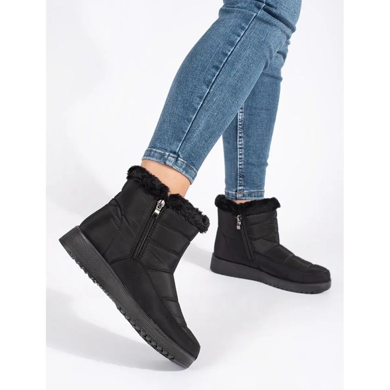 Bottes de neige légères noires pour femme le noir 1