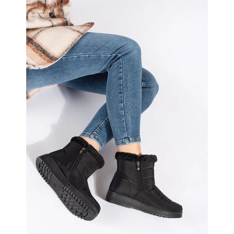 Bottes de neige légères noires pour femme 2