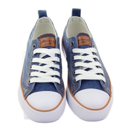 American Club DK jeans baskets américaines blanc brun bleu 4