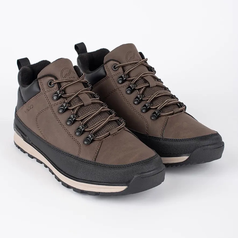 Vico Chaussures de trekking homme à lacets marron brun 2