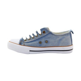 American Club baskets américaines en jean bleu brun 2