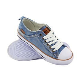 American Club baskets américaines en jean bleu brun 3