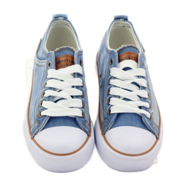American Club baskets américaines en jean bleu brun 4
