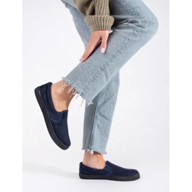 Baskets slip-on bleu marine 2