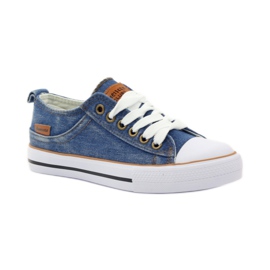 American Club DK jeans baskets américaines bleu brun 1