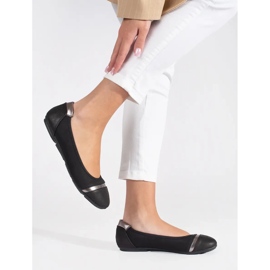 Ballerines plates noires en simili cuir le noir 2