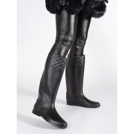 Bottines Wellington femme noir mat le noir 1