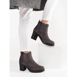 Seastar Bottes de chèse gris en daim sur le poteau 1