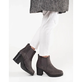 Seastar Bottes de chèse gris en daim sur le poteau 2