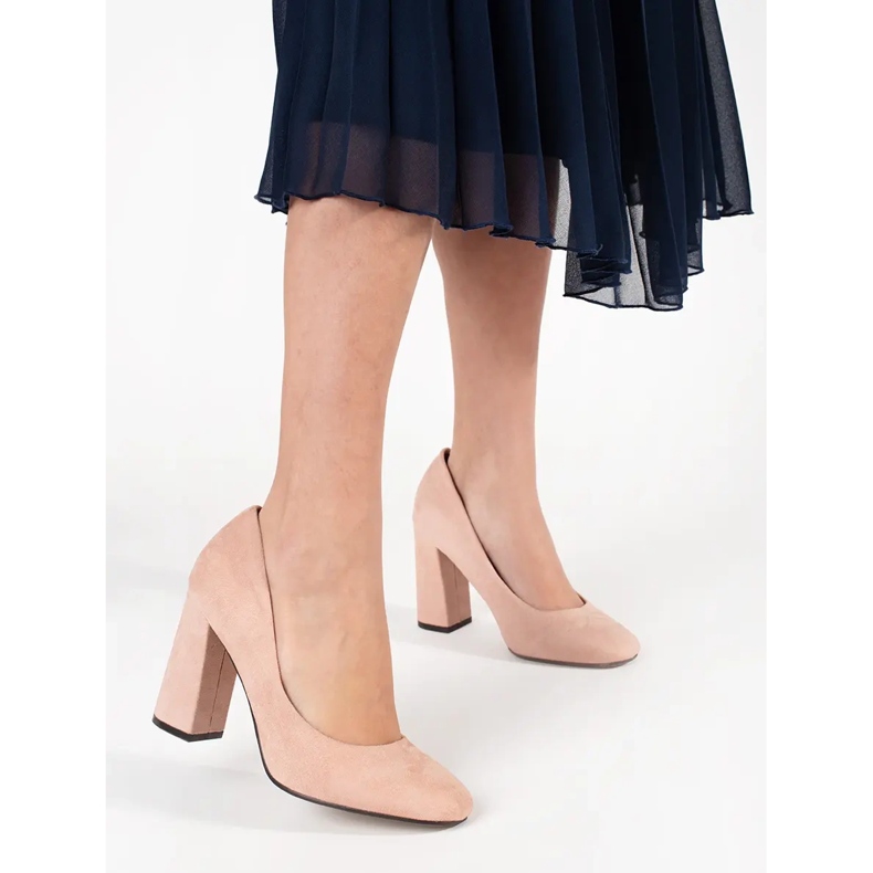 Seastar Pompes en daim beige sur un poteau élevé 2