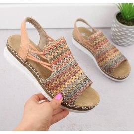 Confortables sandales multicolores Rieker W RKR669 1