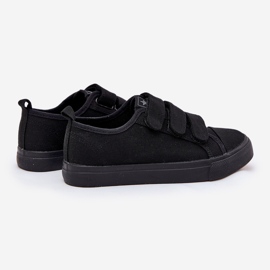 Baskets Velcro aux jeunes noir 2