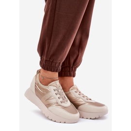 Vinceza Chaussures de sport pour femmes sur la plate-forme Vincez 58510 Zlotys doré 1