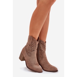 Bottes ouvertes Boots High Talons S.Barski Hy51-125 Brown brun 1