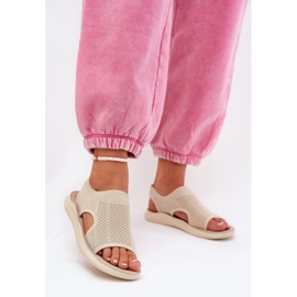 Sandales sportives féminines beige 2