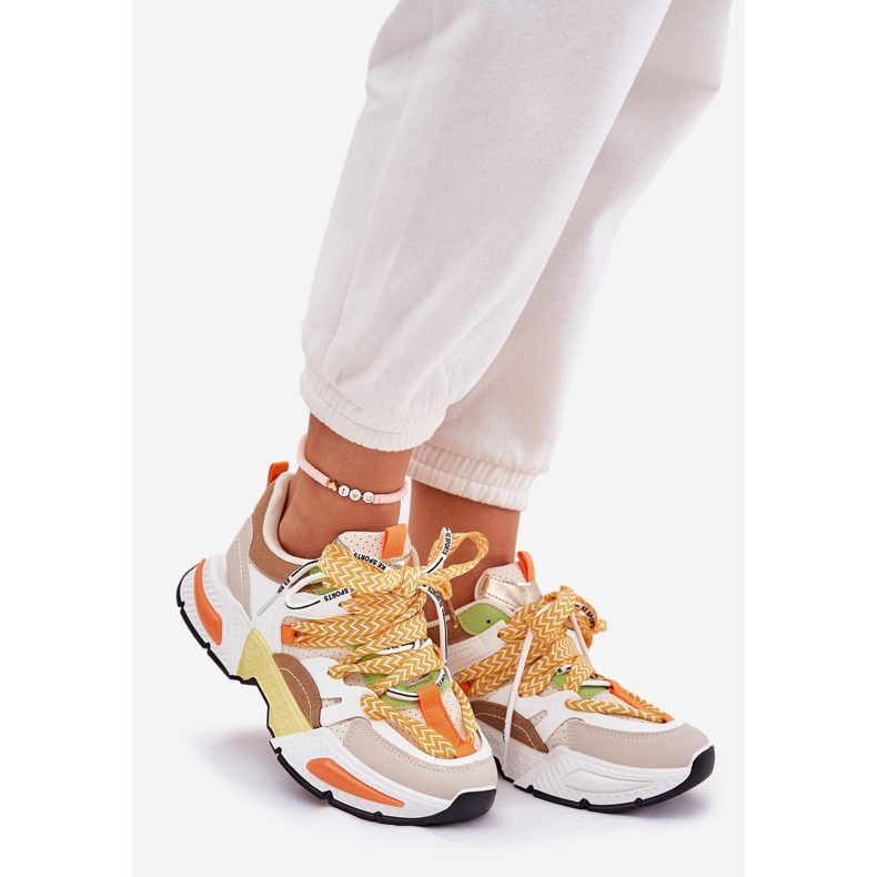 Sneakers Chaussures sportives pour femmes avec double laçage multicolore 1