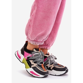 Sneakers Chaussures de sport pour femmes avec double lacet noir 1