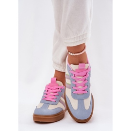 Sneakers pour femmes avec éco en daim multicolore beige 3