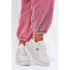 Chaussures de sport à plateforme pour femmes Blanc blanche 2