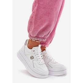 Chaussures de sport à plateforme pour femmes Blanc 1