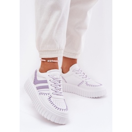 Baskets à plateforme pour femmes, violet 2