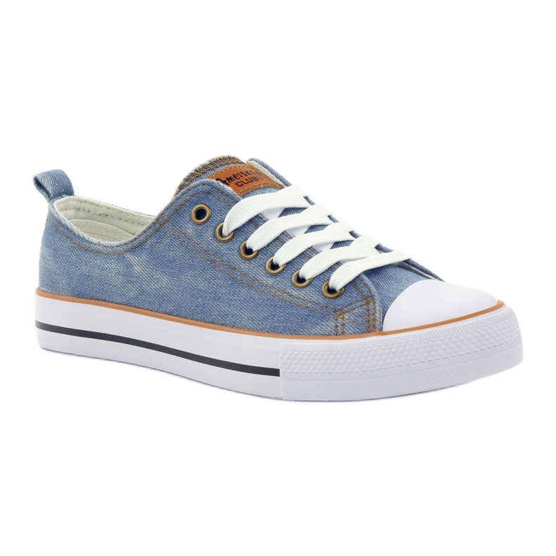 American Club Jeans baskets nouées bleu 1 American Club Jeans baskets nouées bleu 1