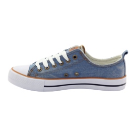 American Club Jeans baskets nouées bleu 2 American Club Jeans baskets nouées bleu 2