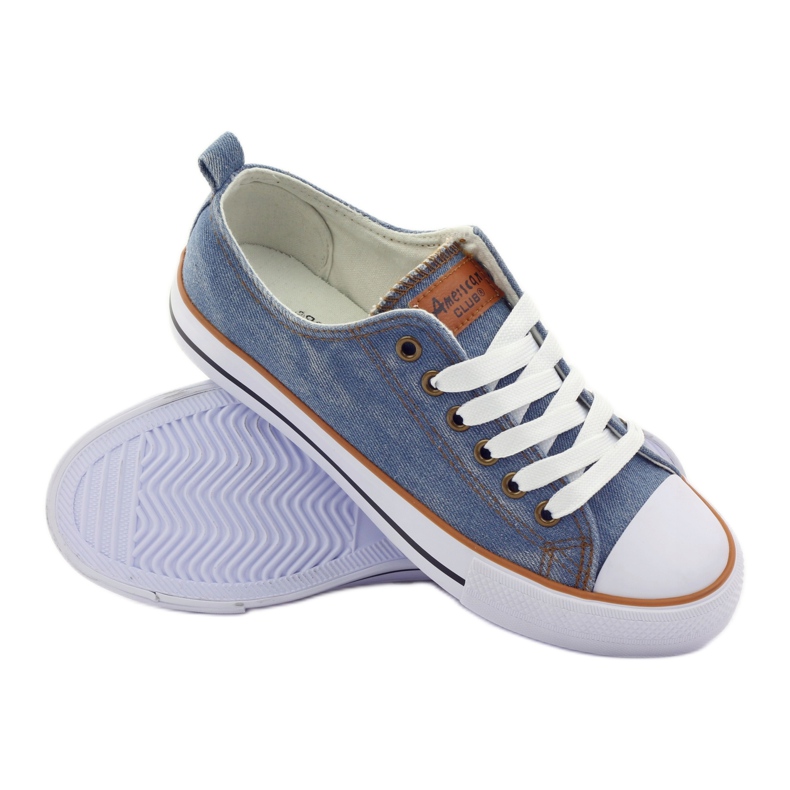 American Club Jeans baskets nouées bleu 3 American Club Jeans baskets nouées bleu 3