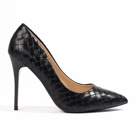 Goodin Escarpins à la mode sur une épingle le noir 4