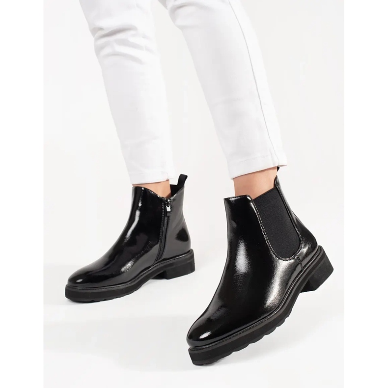 Bottes noires classiques de Sergio Leone le noir 1