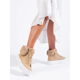 Goodin Baskets sur la plate-forme avec une poche beige 1