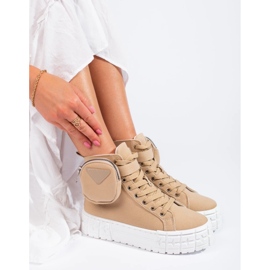 Goodin Baskets sur la plate-forme avec une poche beige 2