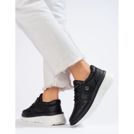 Baskets Vinceza noires à semelle épaisse le noir 3