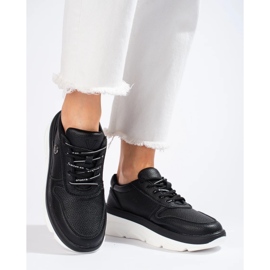 Baskets Vinceza noires à semelle épaisse le noir 4