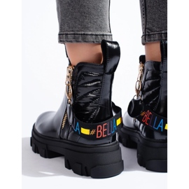 Bottines plateforme femme noir 2