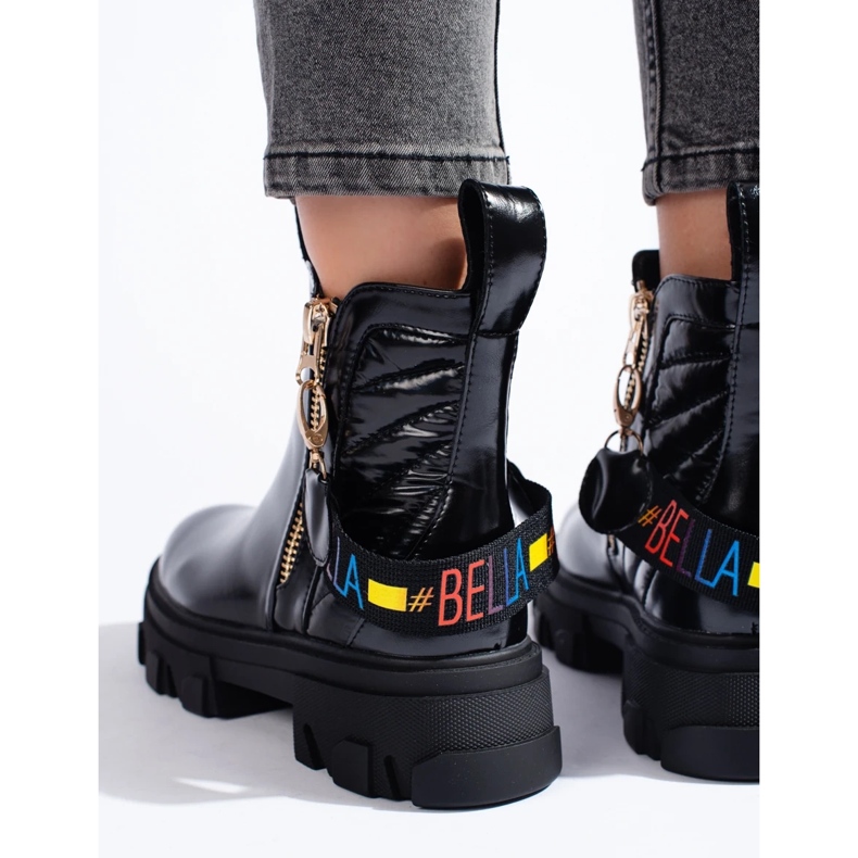 Bottines plateforme femme noir 2