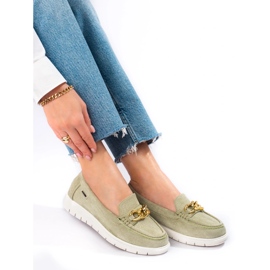 Mocassins confortables pour femmes sur la plate-forme verte Shelovet 1