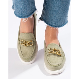 Mocassins confortables pour femmes sur la plate-forme verte Shelovet 2