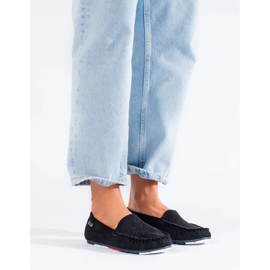 Mocassins ajourés Shelovet noirs femme le noir 2