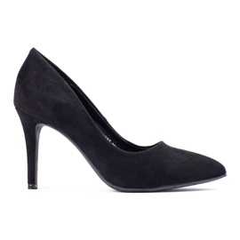 Escarpins femme Shelovet en daim noir le noir 4